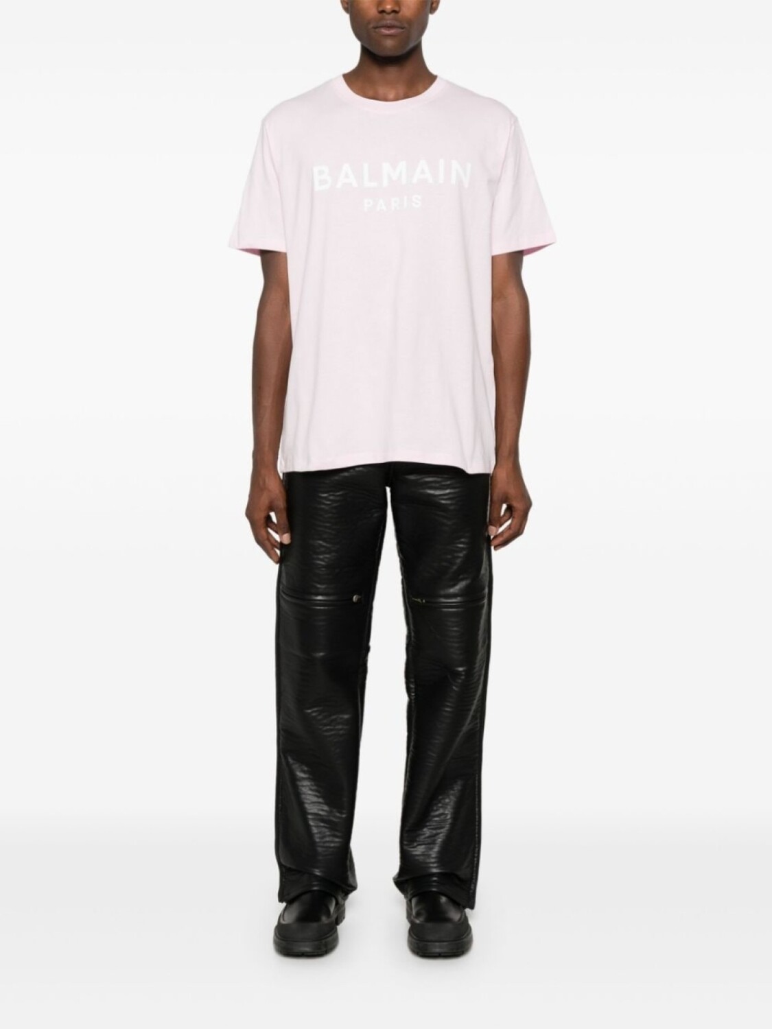 

Balmain футболка из хлопка с логотипом, розовый