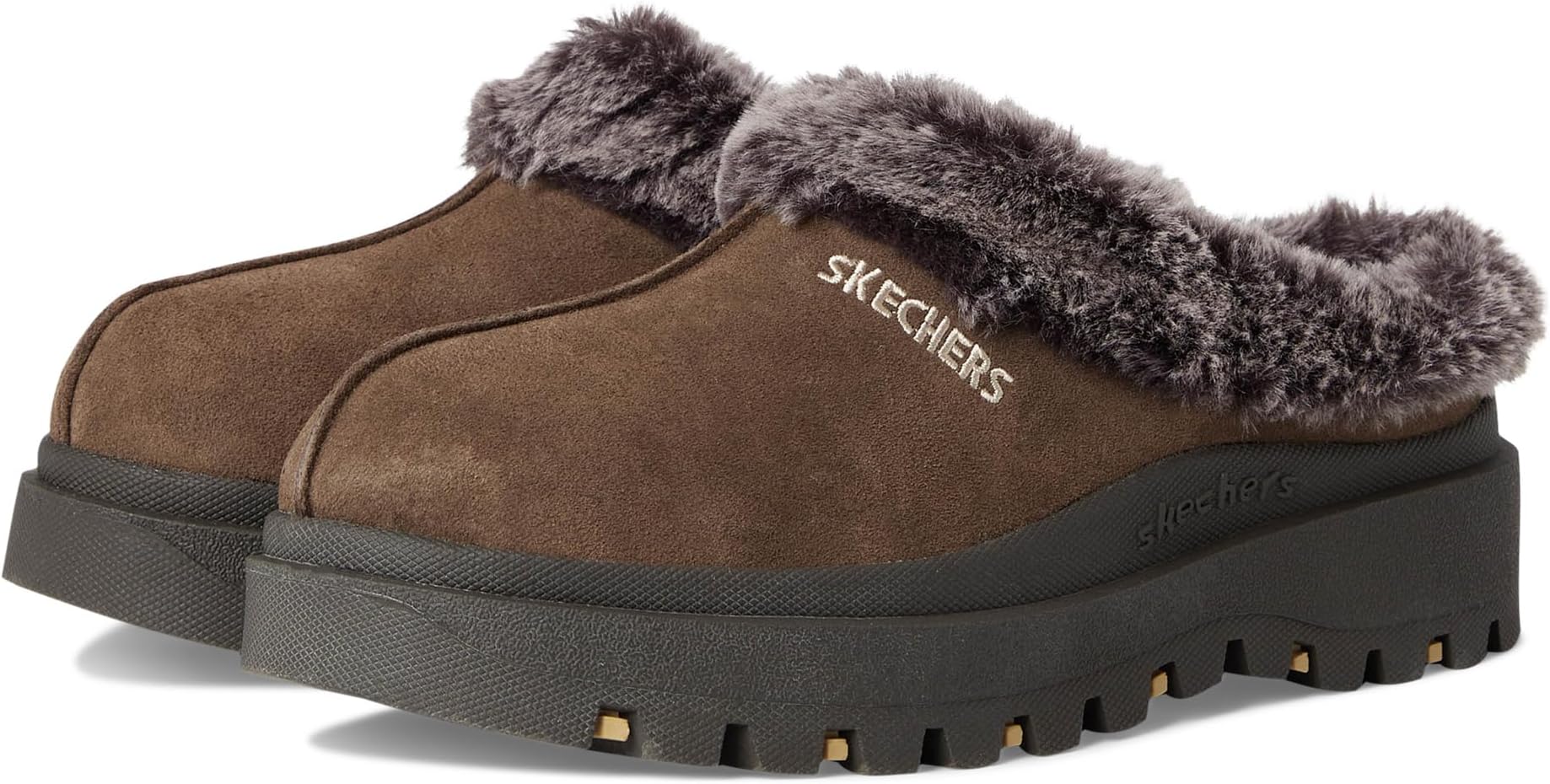 Сабо SKECHERS Shindigs - Fortress, Chocolate Suede