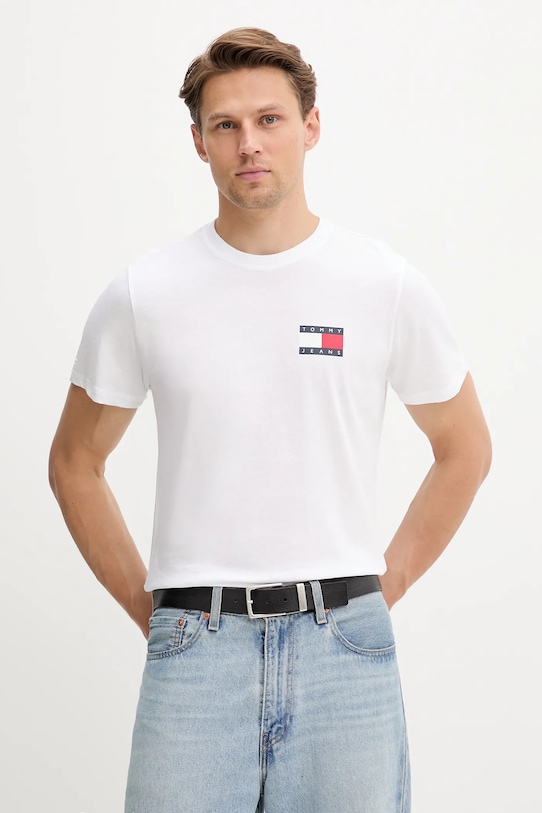 

Хлопковая футболка Tommy Jeans, белый