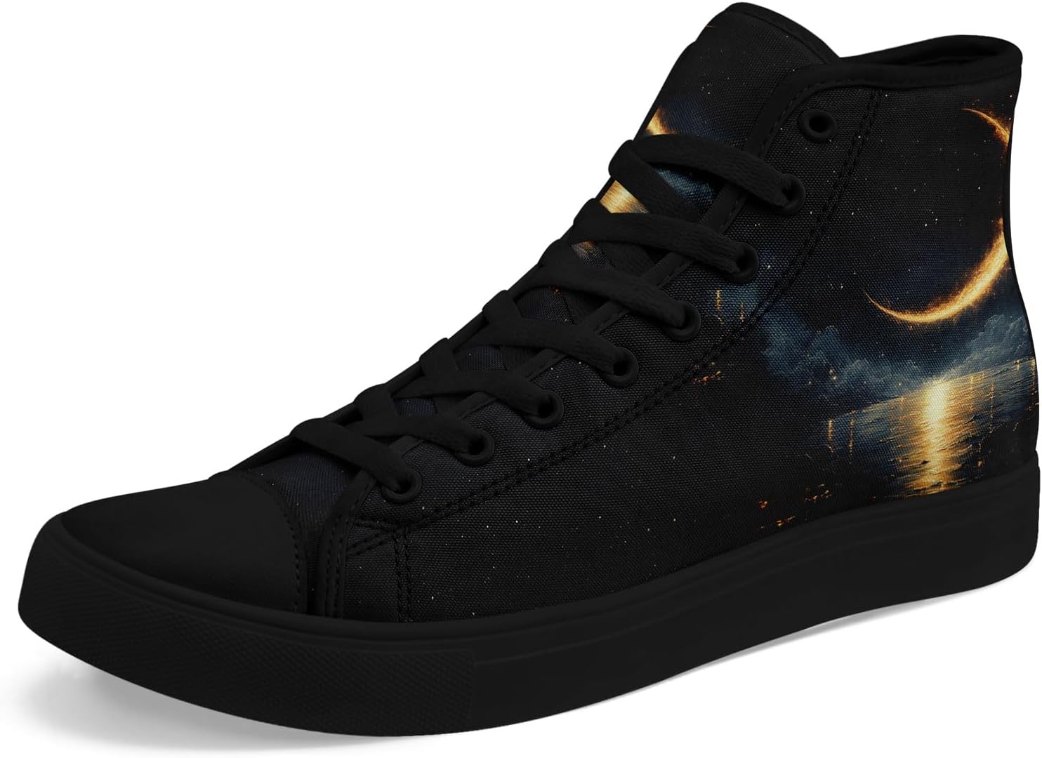 

Высокие кеды на платформе AWSOLE SunMoon с принтом для мужчин и женщин, стильная обувь с небесной тематикой, дышащие и легкие, черный/синий/желтый/темно-синий