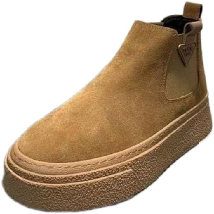 

Винтажные мужские короткие ботинки на платформе однотонного цвета - цельная конструкция - противоскользящие и стойкие к износу - подходят для активного отдыха, повседневного ношения и поездок на работу Clolinde, хаки