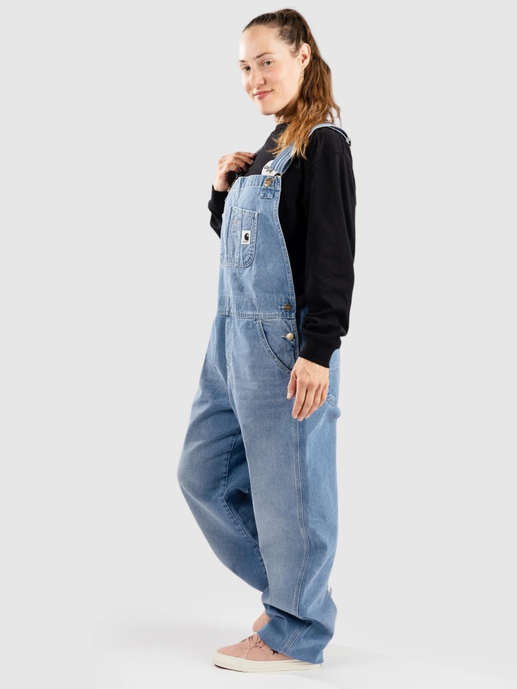 

Прямые джинсы Carhartt WIP Bib Overall Straight Jeans Latzhose, blue light true washed