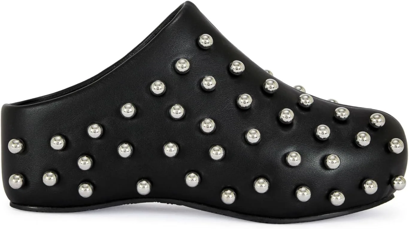 AZALEA WANG Darwinstud-Bone Flatform Mule, черный