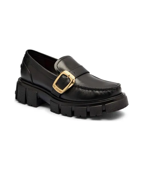 Кожаные мокасины Scarpad Love Moschino, черный