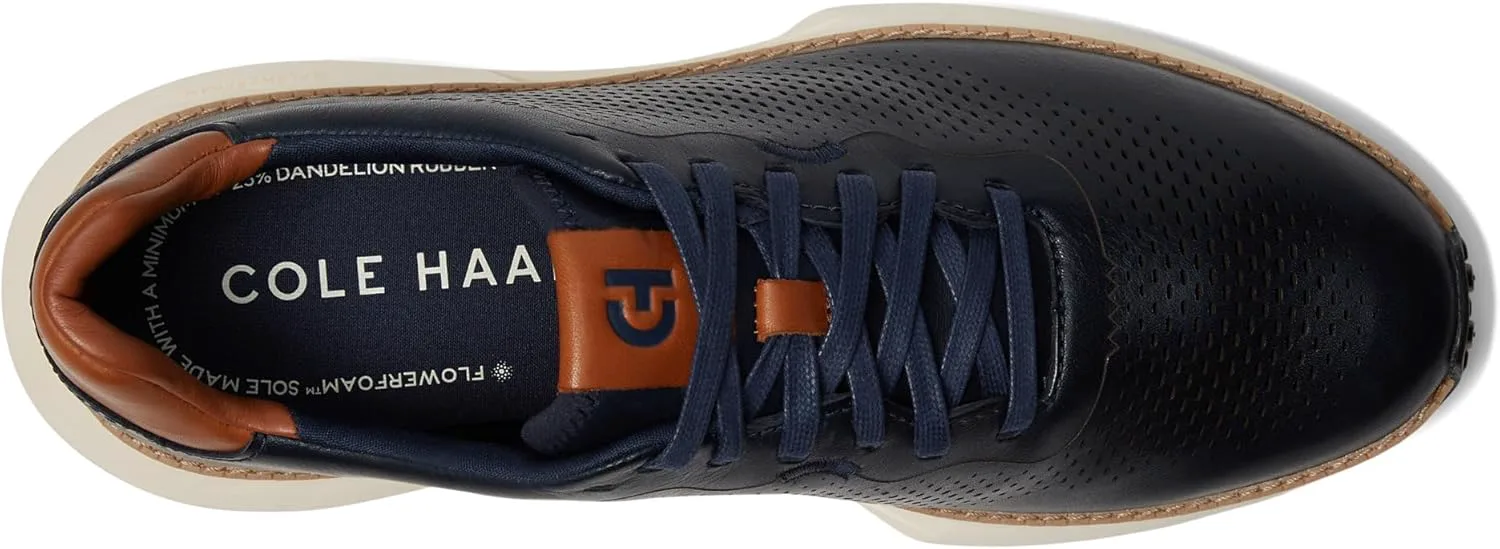 Мужские кроссовки Cole Haan Grandpro Ashland с лазерной перфорацией, темно-синий/слоновая кость — фото 4