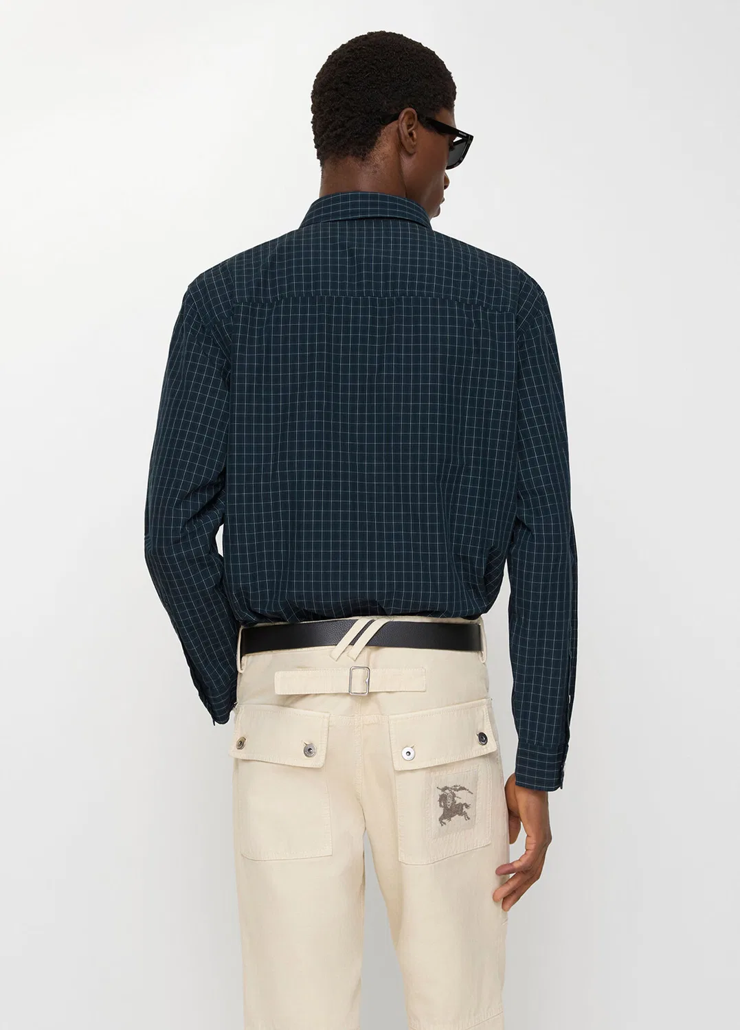 Рубашка Burberry Mavi Check, мужская, синий — фото 3