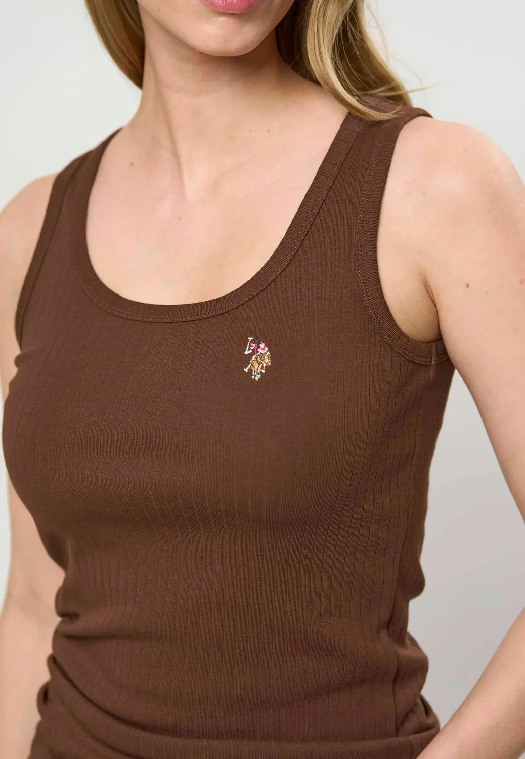 Uwcasandra rib top - top U.S. Polo Assn., Chestnut — фото 4