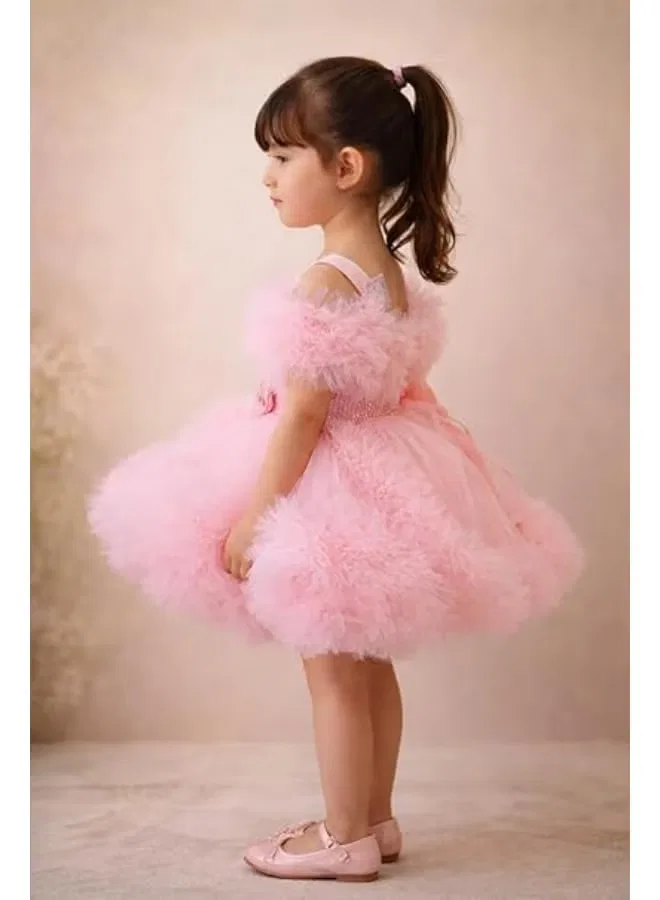 Платье с бантом и открытыми плечами Daddy'S Angel, розовый — фото 2