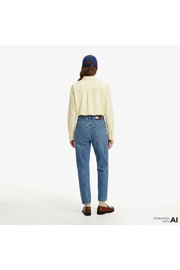 Женские джинсы с принтом Tommy Hilfiger, Blue — фото 2