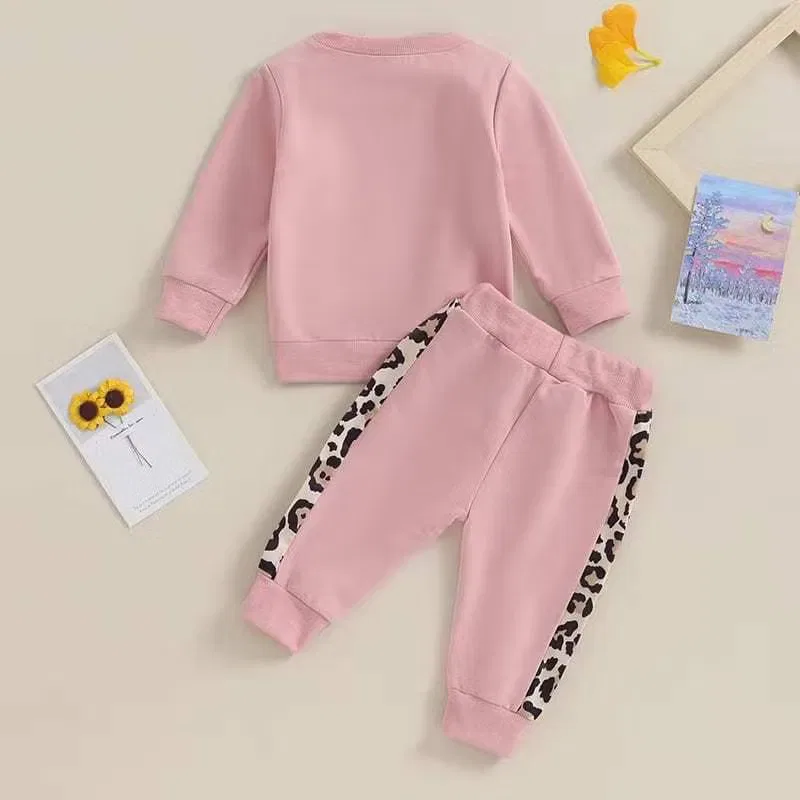 Боди-комбинезон с длинным рукавом с повязкой на голову Matching Family Outfits, розовый