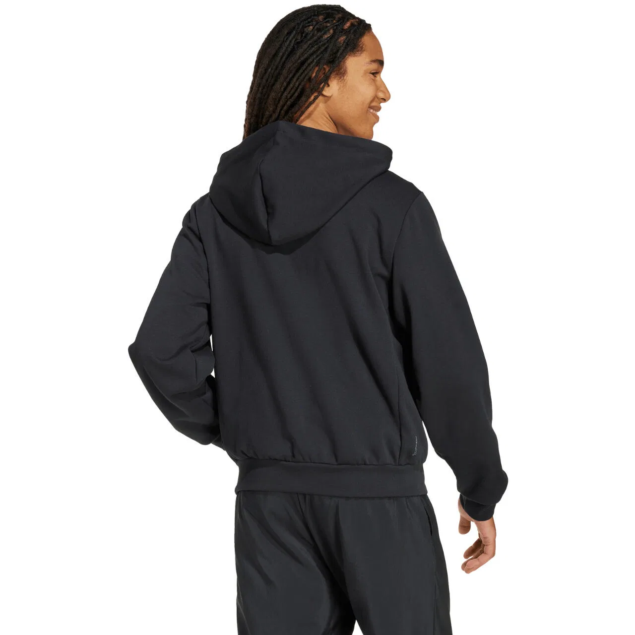 Мужская куртка с капюшоном adidas Essentials Climawarm Hybrid Down Hooded, Schwarz — фото 3