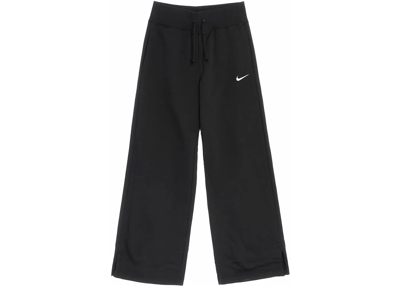 Женские спортивные штаны с высокой талией и широкими штанинами Nike Phoenix Fleece, Black/Sail