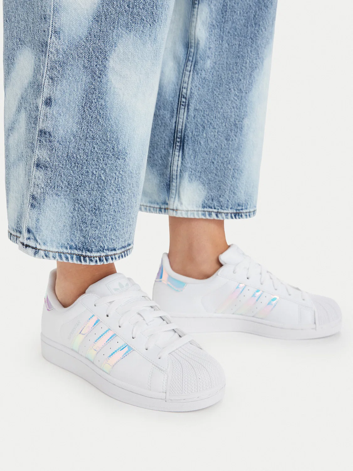 Кроссовки для девочки Superstar Adidas, белый — фото 2