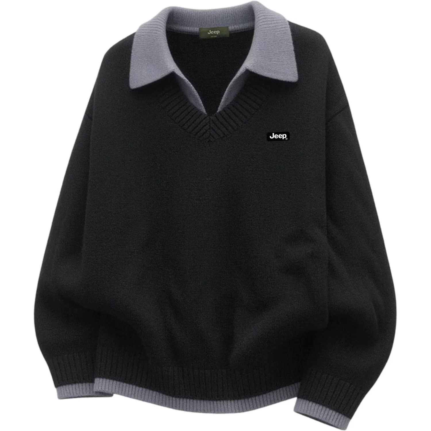 Детский свитер с лацканом Unisex Lapel Moderate Jeep, Light Green — фото 3