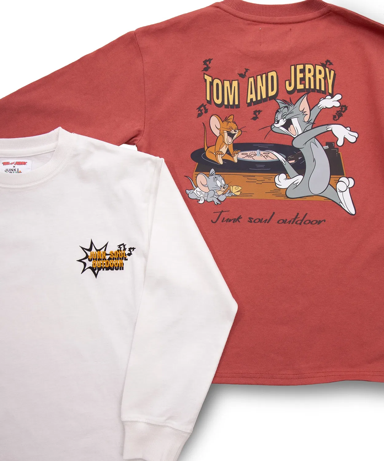 Детская футболка с длинным рукавомTOM&JERRY, Белый — фото 2