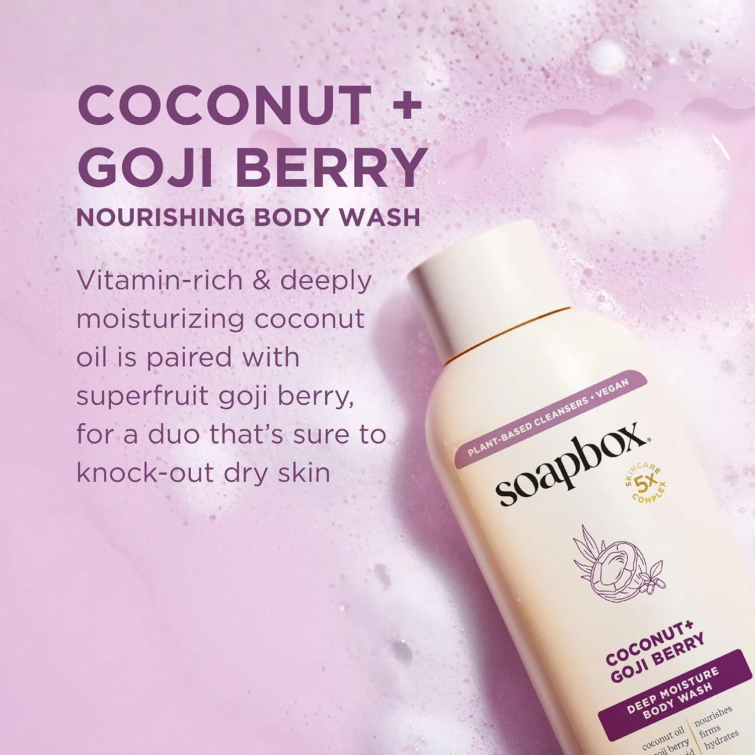 Гель для душа Coconut & Goji Berry, Soapbox, набор 2 шт по 591 мл — фото 2