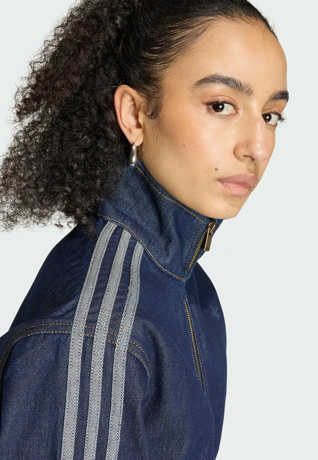 Спортивная куртка Firebird из денима - джинсовая куртка Adidas Originals, Indigo Denim — фото 4