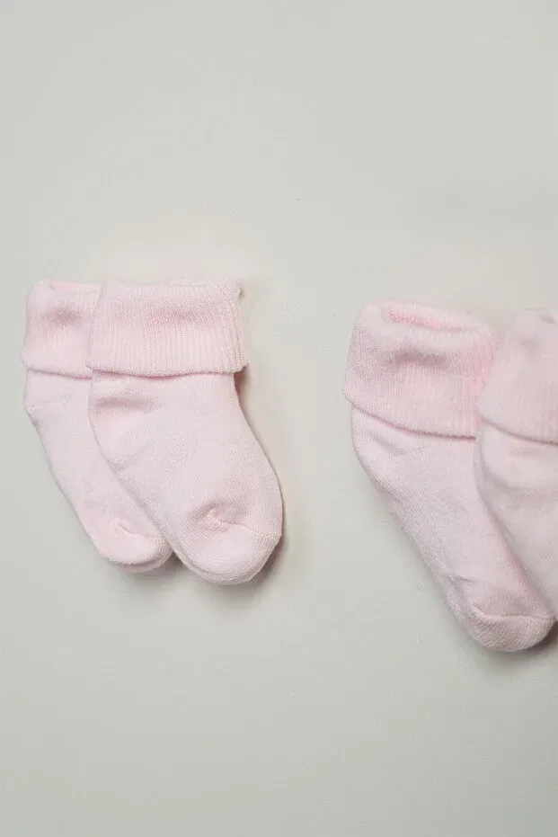 Детские носки для девочек хлопковые 6 пар Generic Brands, Pink Mix — фото 2