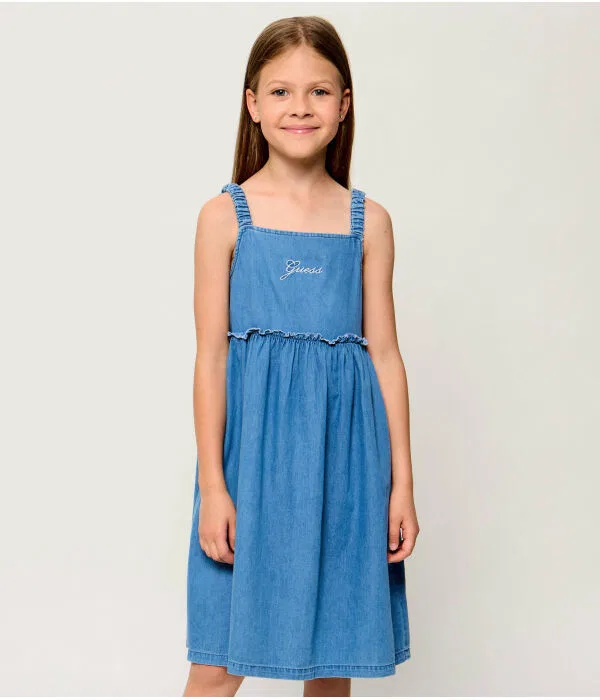 Детское платье для девочек с принтом Vestito Guess, синий