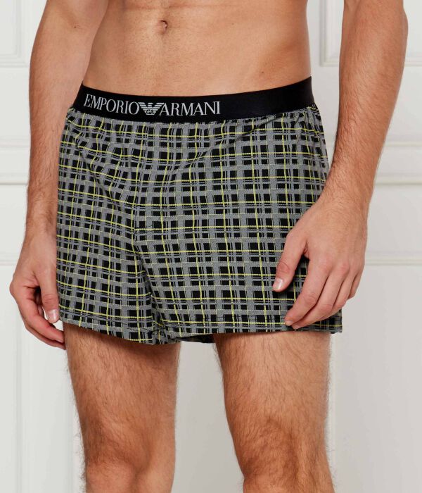 

Боксеры мужские Emporio Armani хлопковые в клетку, серый