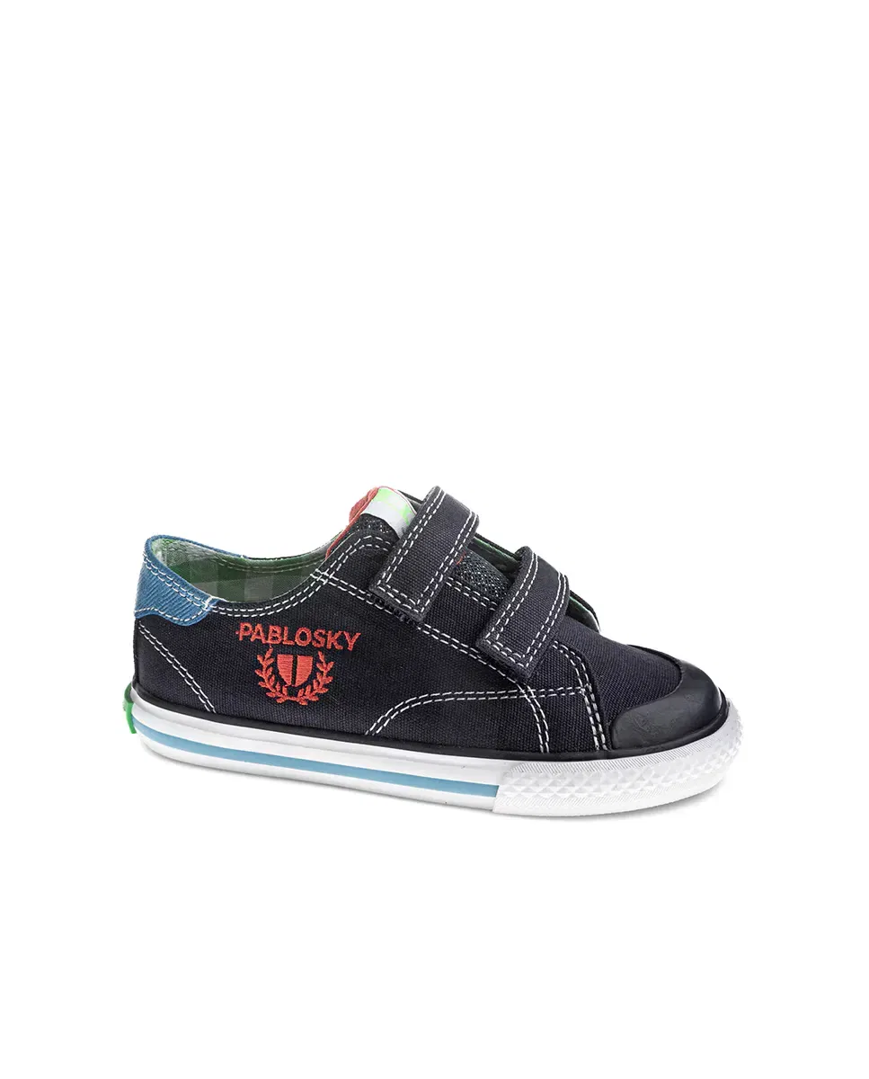 Детские кроссовки barefoot для мальчиков с липучкой Pablosky, Azul Marino