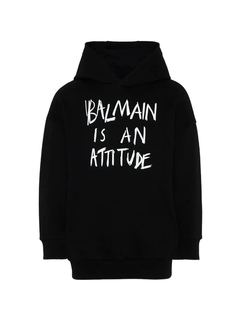 Толстовка с принтом-слоганом Balmain Kids, черный