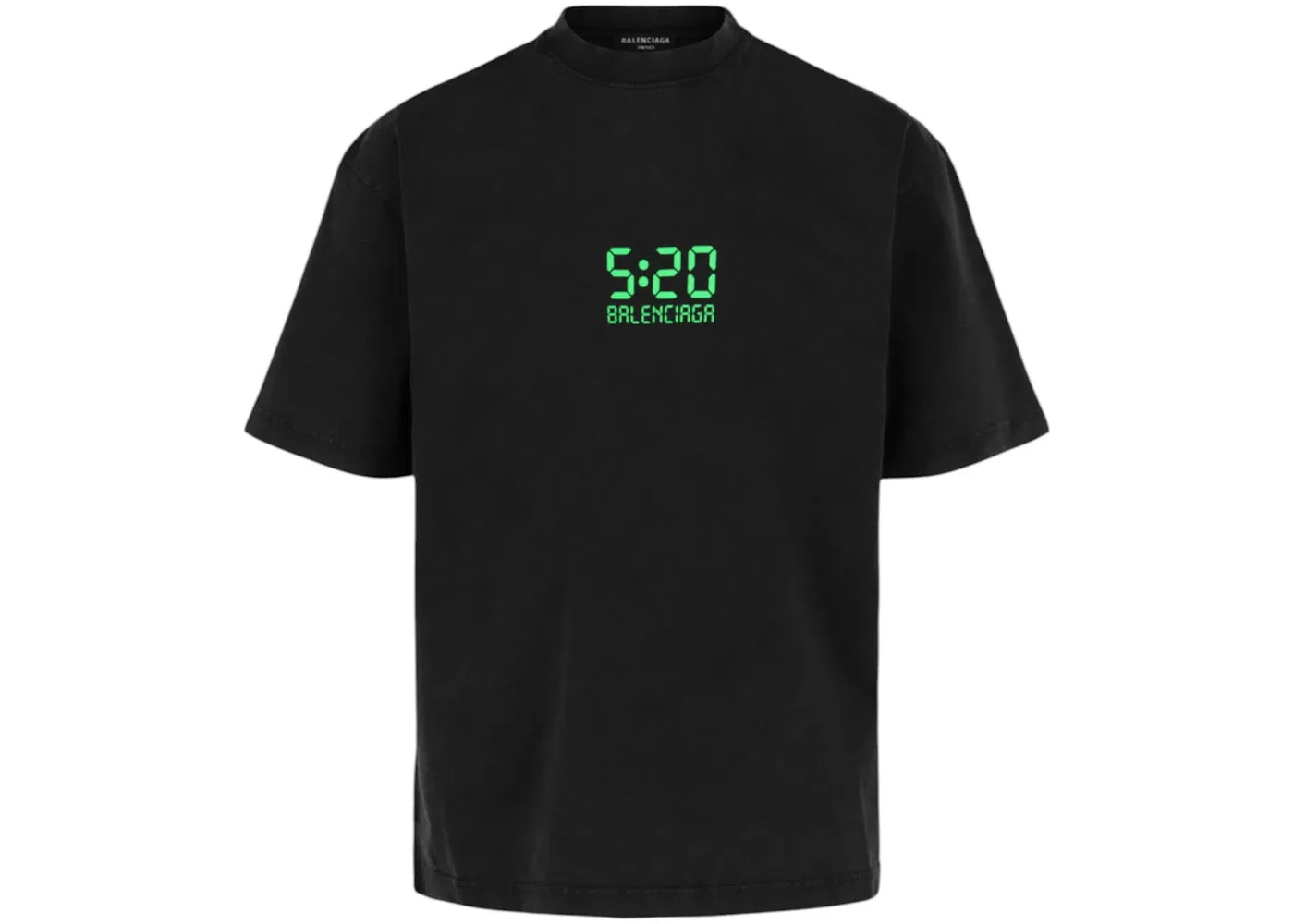 Мужская футболка с графическим принтом Balenciaga, Wash Black/Green