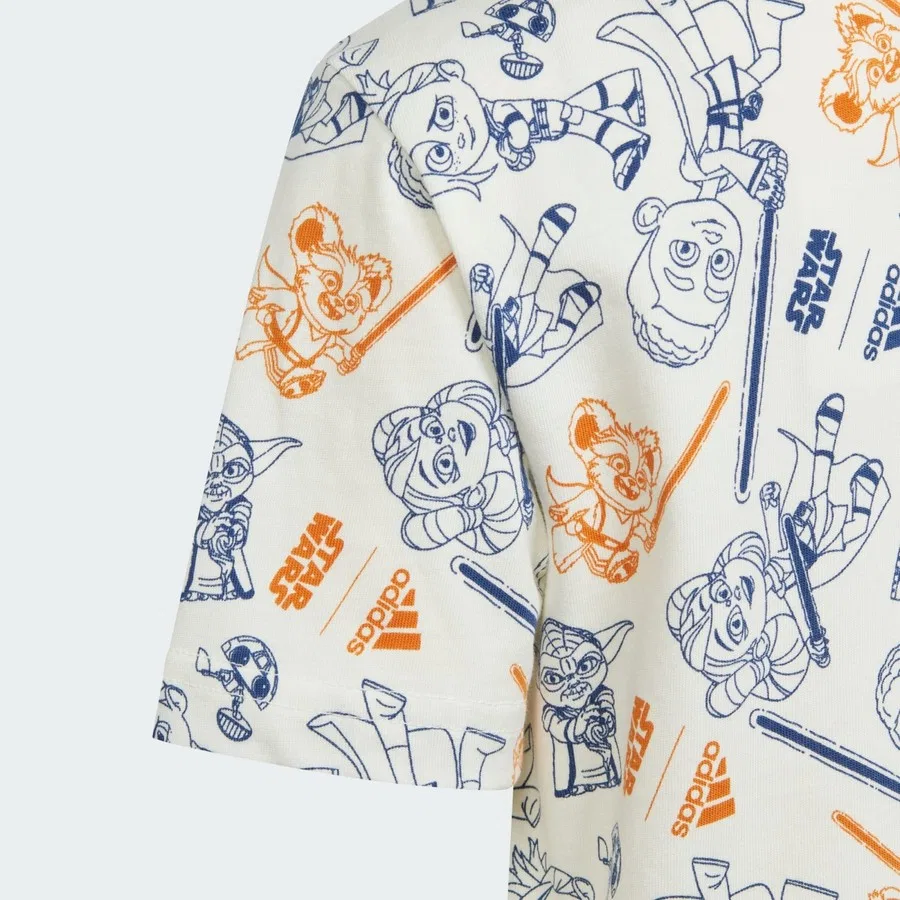 Футболка с принтом adidas x Star Wars Young Jedi Tee adidas, Белый — фото 3