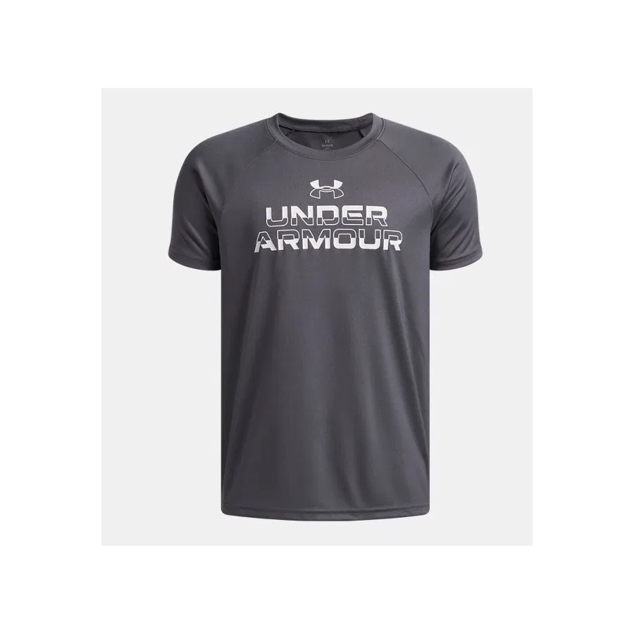 Детская футболка с коротким рукавом и принтом Split Wordmark Under Armour, Черный