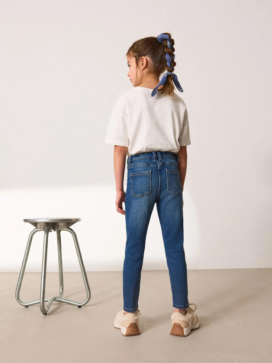 Джинсы скинни Regular Fit Mid Blue Next, средний синий — фото 3