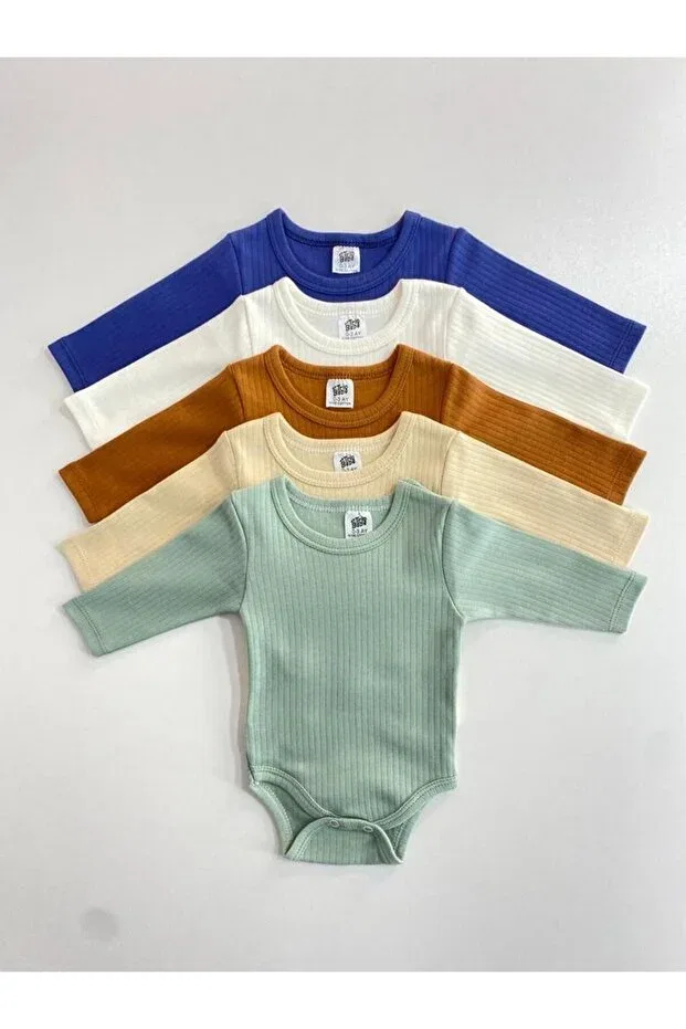 Детское боди с длинным рукавом Basics Trio Bebe, Asorti — фото 3