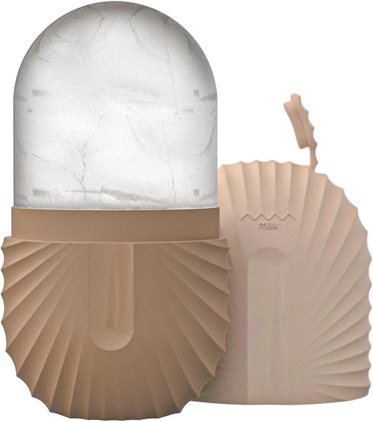 Ледяной ролик для лица, Generisch, 80 г, Muschelmuster, Braun