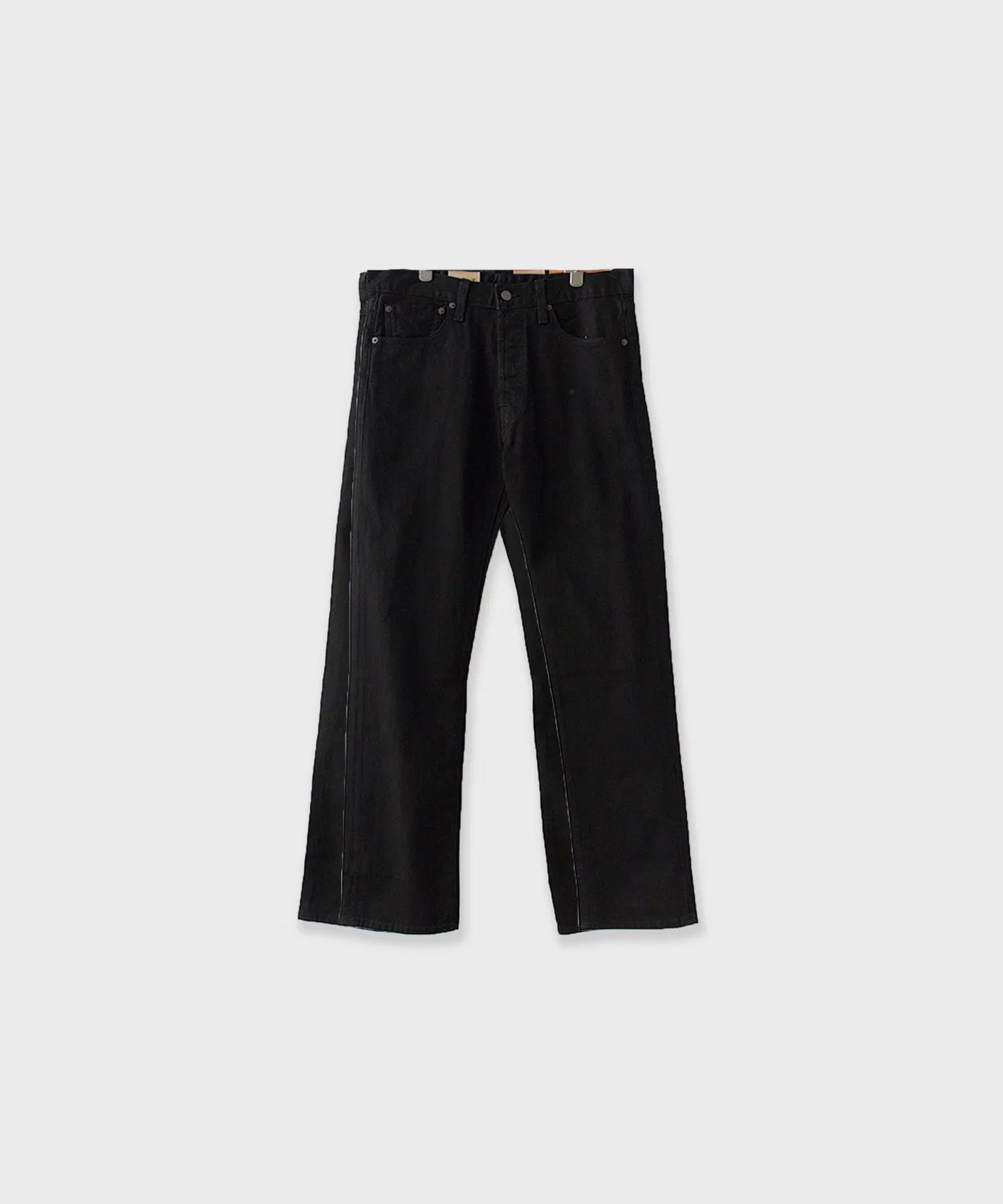 Мужские джинсы прямого кроя с брендовым патчем 501 Original Levi's, Черный