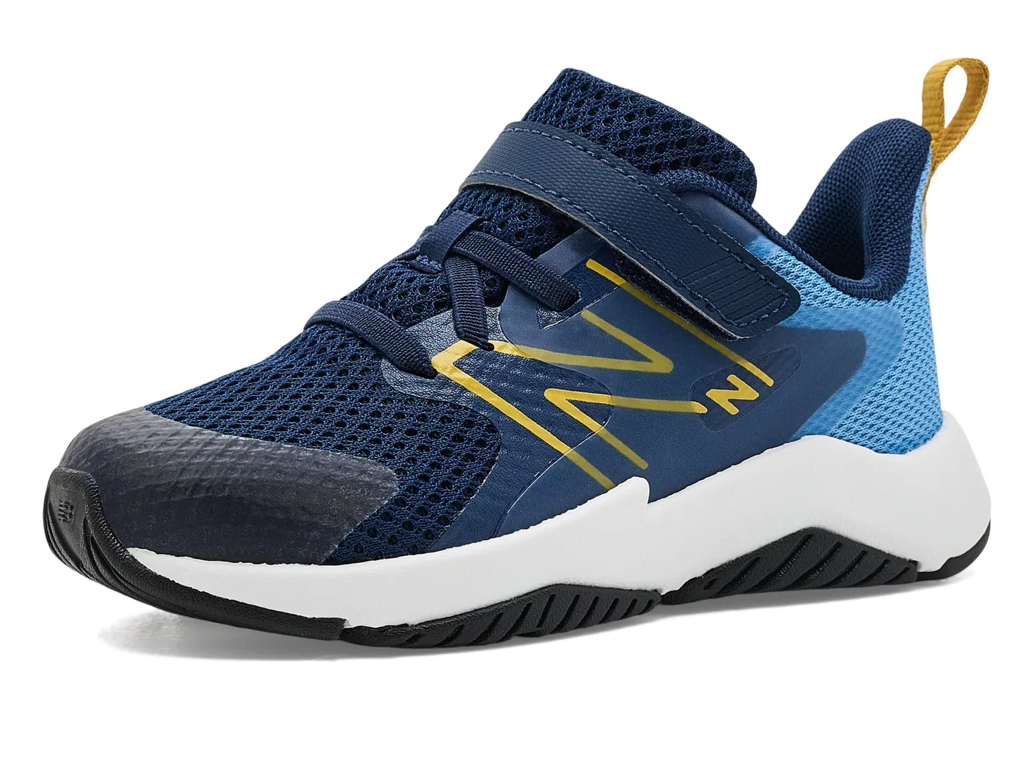 Кроссовки Rave Run Hook-And-Loop (для младенцев и малышей) New Balance Kids, Analog Blue/NB Navy