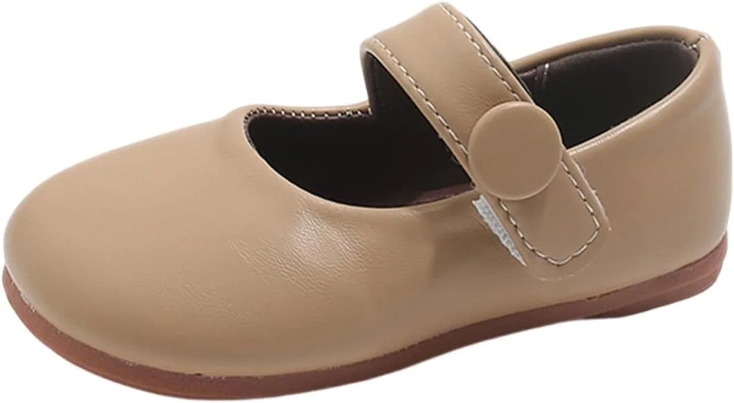 Детские туфли Мэри Джейн для девочек с мягкой подошвой Ctreela, Khaki