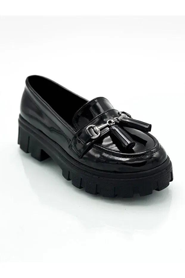 Детские туфли для девочек без застежки Синтетическая кожа Sermoda, P Black Patent Leather — фото 2