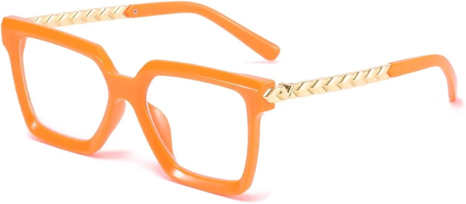 

Ретро металлические солнцезащитные очки для женщин, модные, классические, роскошные, мужские, трендовые, для активного отдыха, вождения, путешествий, солнцезащитные очки UV400 TKKTLLT, Orange Clear