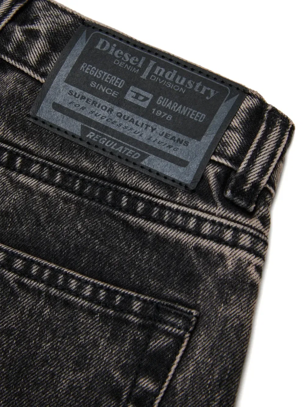 Джинсы D-Milty с эффектом потертости Diesel Kids, серый — фото 4