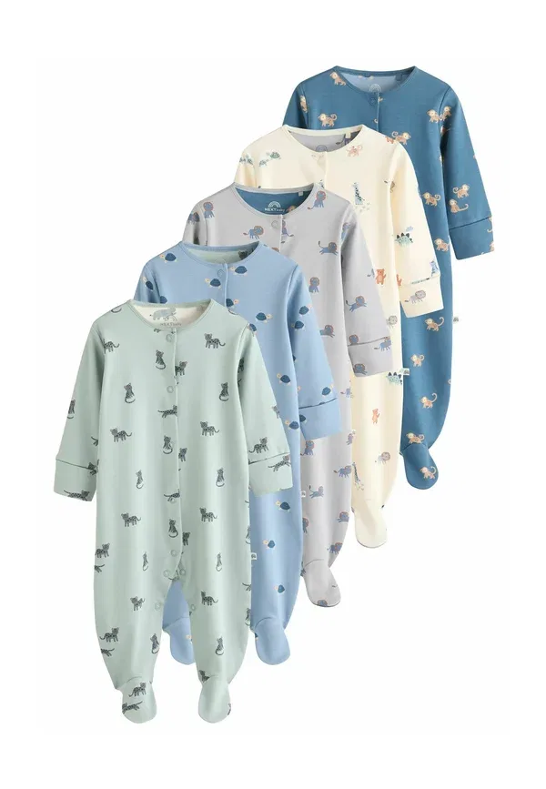 Комплект пижам с принтом Animals Patterned 5 pack Next, teal blue, синий