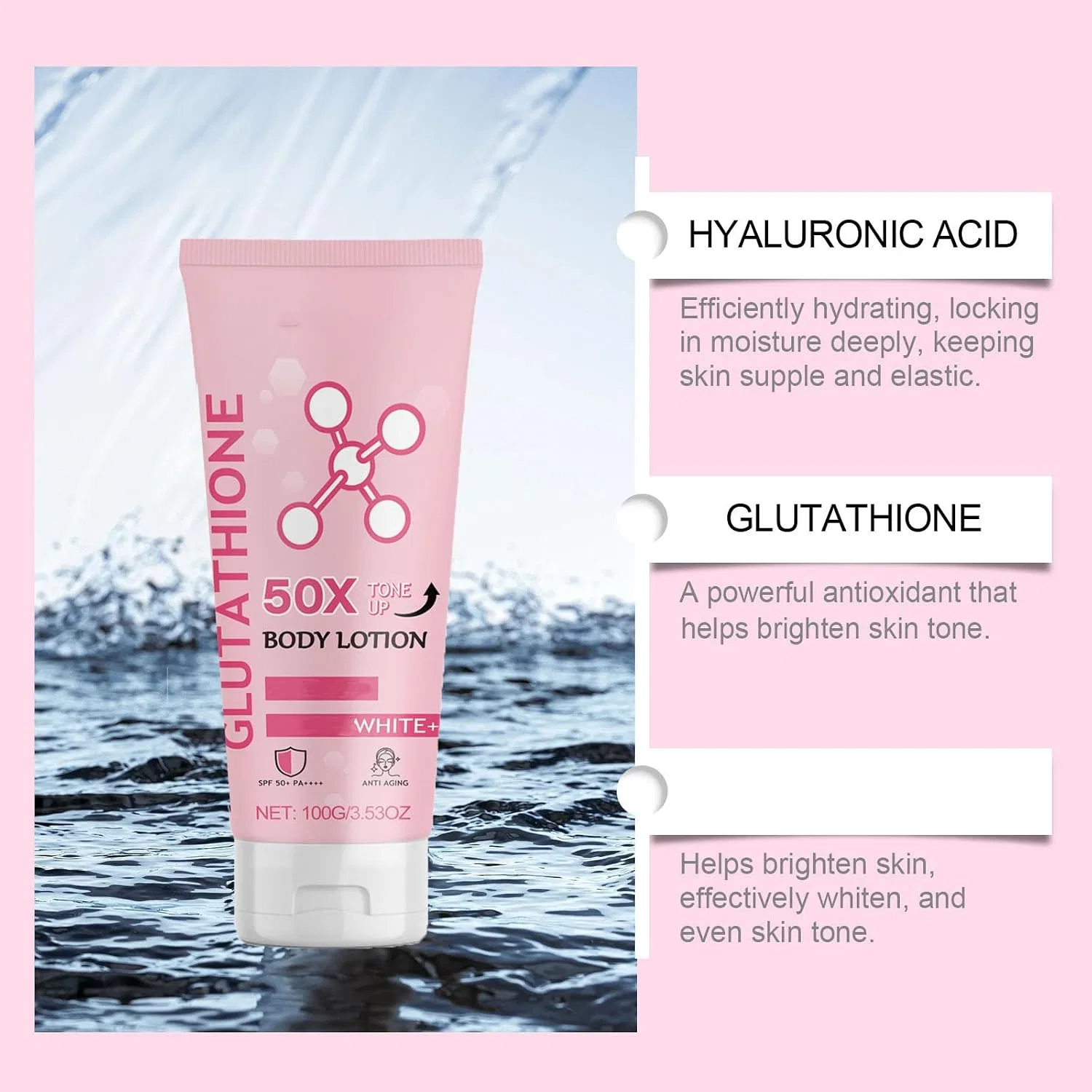 Лосьон для тела Glutathione Body Lotion, 100 мл, 1 шт, homomdy — фото 2