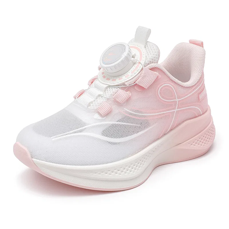 Детские кроссовки с дышащей сеткой White Pink (Unlined Mesh Breathable) WARRIOR