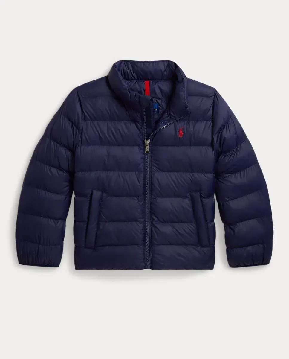 Детский пуховик из переработанного нейлона Polo Ralph Lauren, Azul Marino