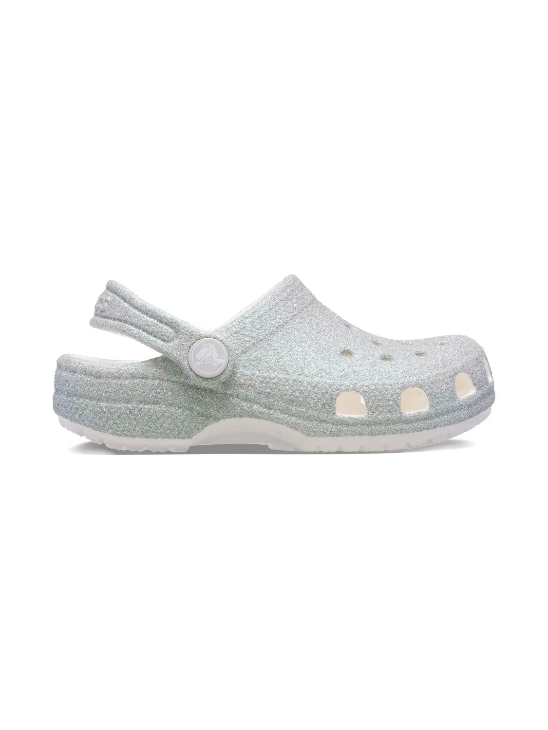 Сияющие сабо в светлом серебре Crocs, серебристый
