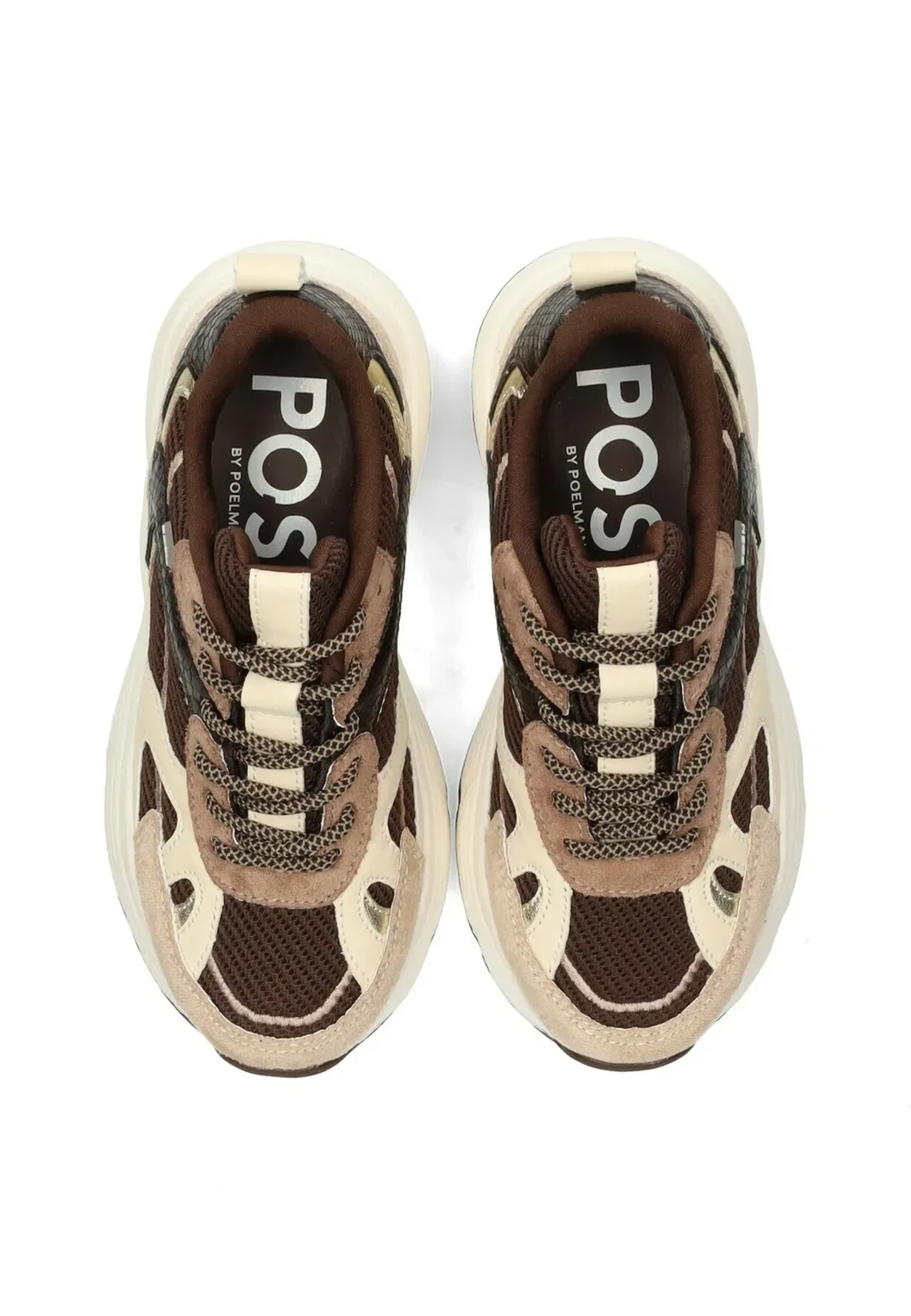 Тренеры Posh By Poelman, Brown With Combination — фото 3