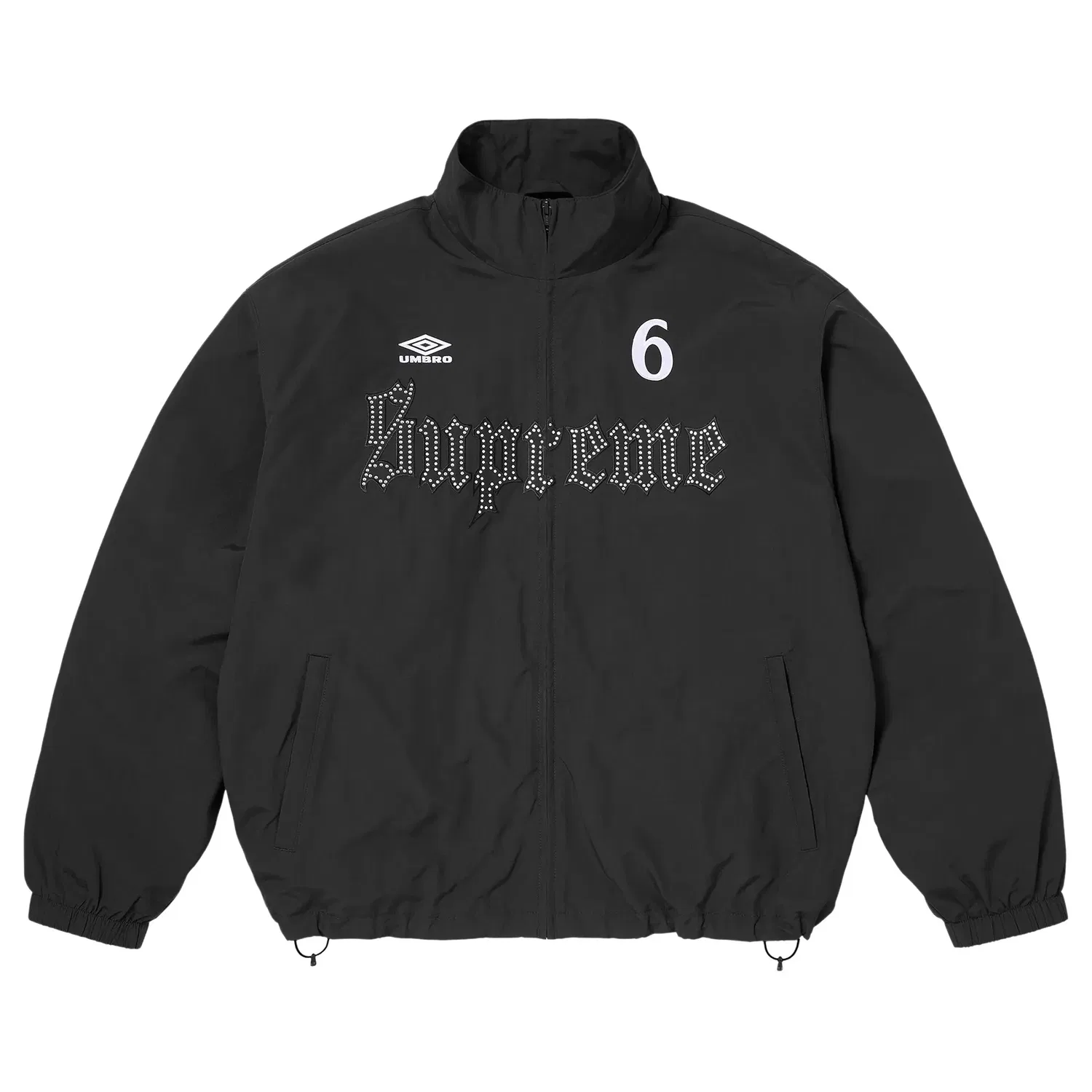 Спортивная куртка Supreme x Umbro со стразами, черный