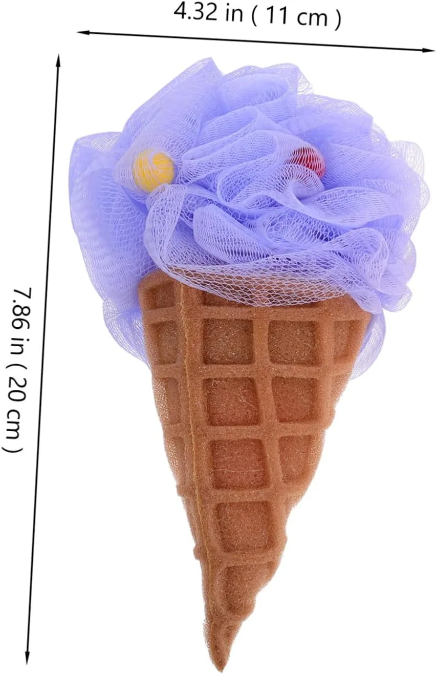 Набор мочалок для душа Ice Cream, 2 шт, ZUNOXAZ, 20x11x11 см — фото 2
