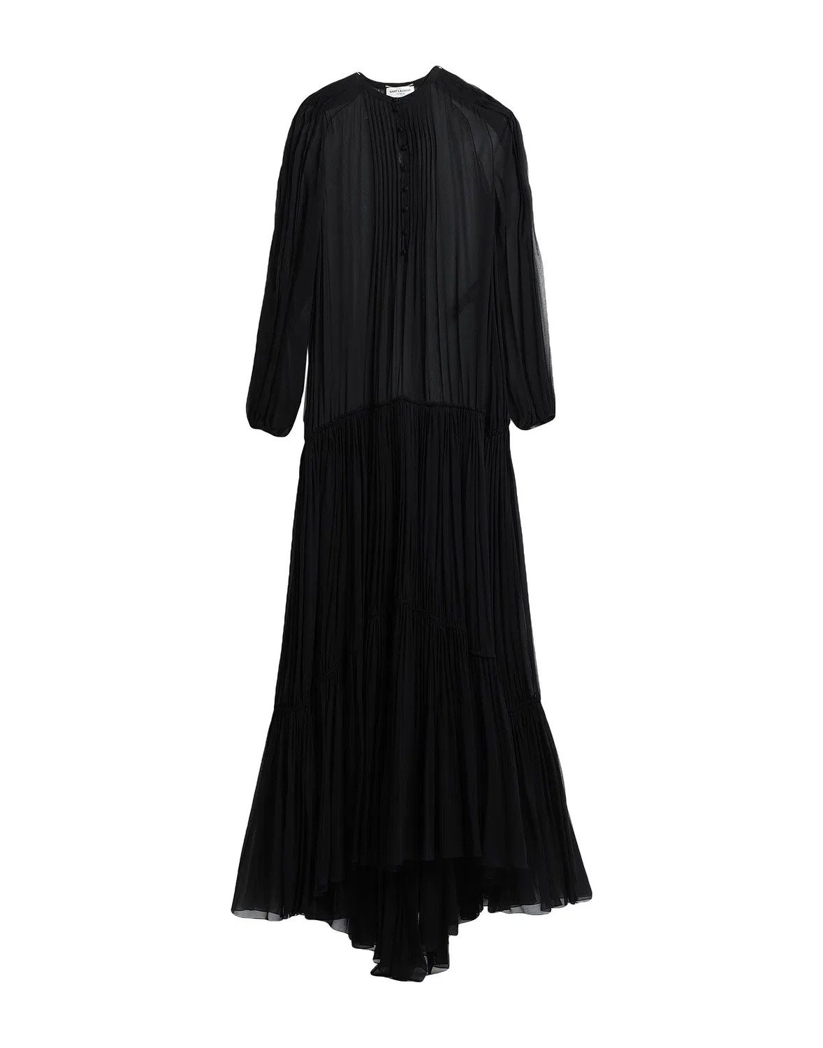 Женское шифоновое платье Saint Laurent, черный