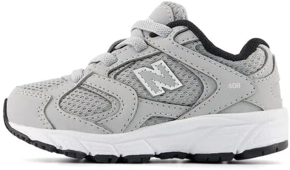 Детские кроссовки для девочек с шнурком-резинкой New Balance, Raincloud/Silver Metallic — фото 2