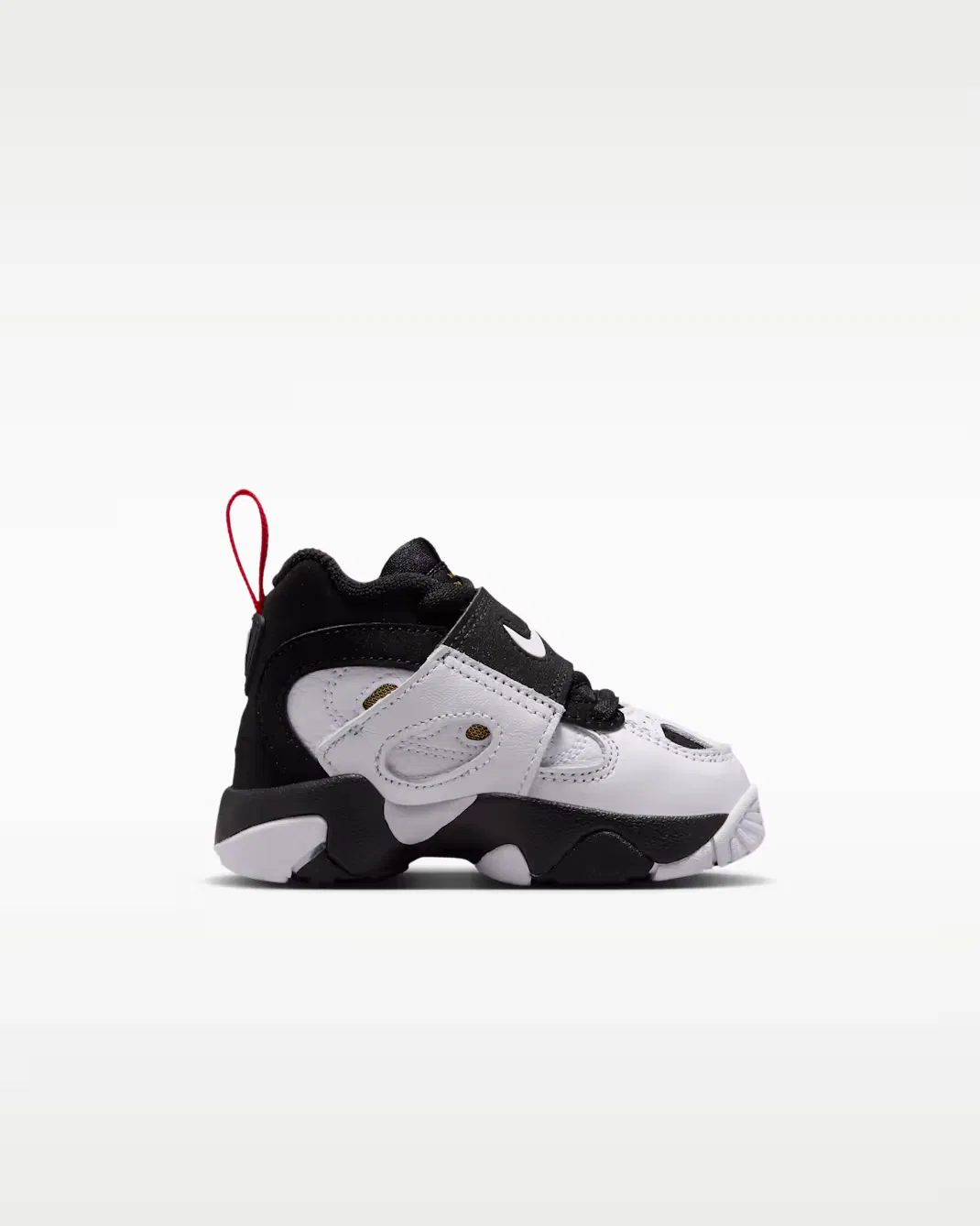 Детская/подростковая обувь Nike Diamond Turf II, Black/Fire Red/Metallic Gold/White — фото 3