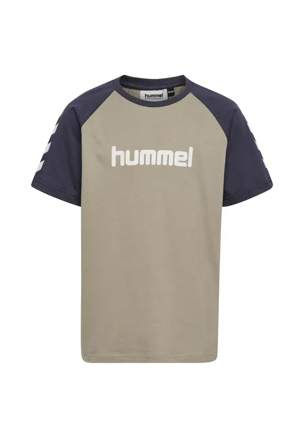 Футболка унисекс с принтом Hummel, хаки
